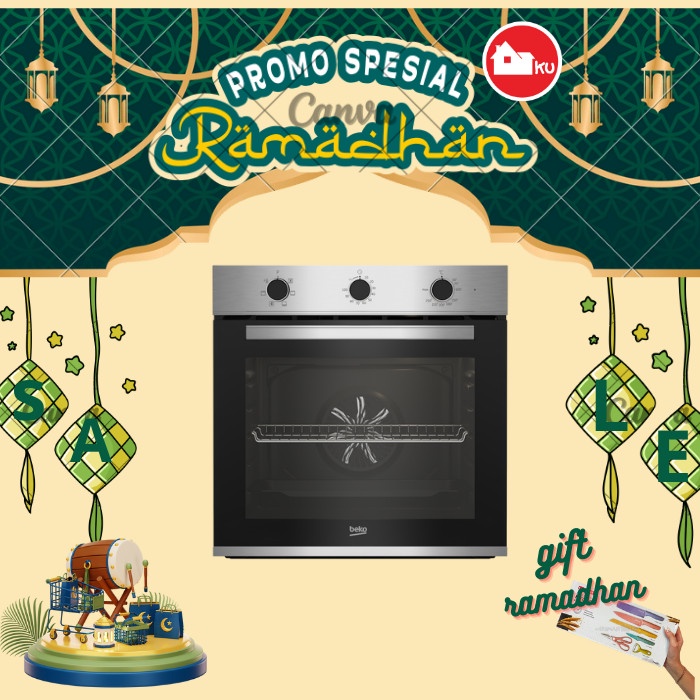 Oven Listrik BEKO BBIE12100XD Built In Oven 71lt