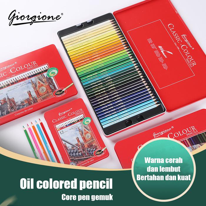 

Giorgione Oil Pensil Color 24/36/48/72 Colora Set Pensil Color Tong tebal segitiga