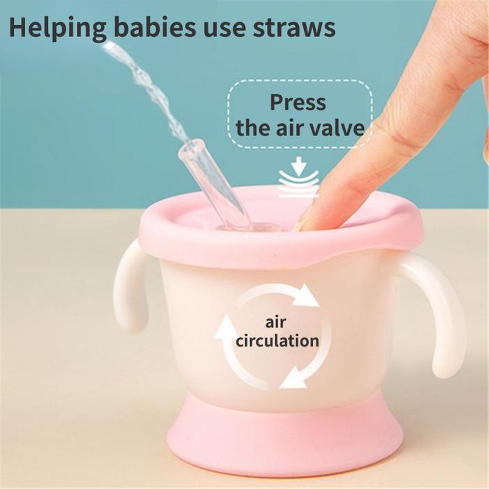 VIXPLORNEARLY AGE STRAW TRAINING MUG GELAS BAYI 6 BULAN BABY TRAINING CUP EARLY AGE STRAW TRAINING