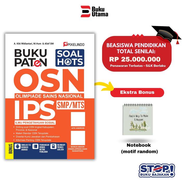 

Buku Paten Olimpiade Sains Nasional Ilmu Pengetahuan Sosial Smp/Mts (Mencakup Materi, Latihan Soal,