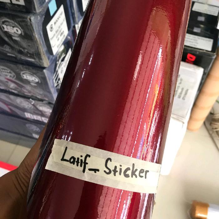 skotlet stiker motor dark red candy Metallic sticker merah tua candy metalik scotlite Motorcycle