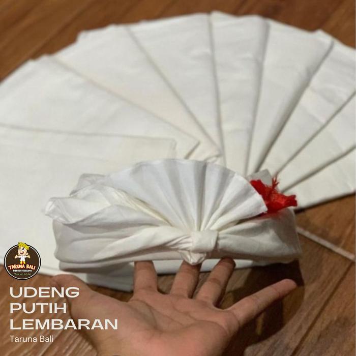 Terbaru Udeng Putih Lembaran Kotak Katun Kain Udeng Putih Lembaran