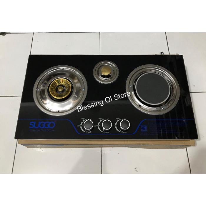 Kompor gas 3 Tungku Suggo Sg-301 / Kompor gas 3in1 / Kompor LKL 3in1