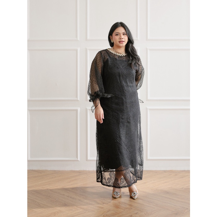 Xtramiles - Ellenoir Long Dress 7 Colors Maxi Dress Gaun Satin Party Dress Big Size Plus Size Harga