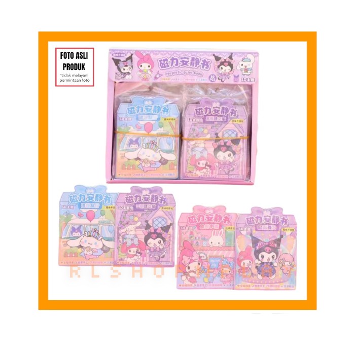 Buku Stiker Magnet Sanrio Cinnamonroll Kuromi My Melody