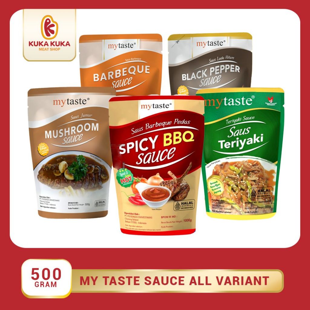 

HJE My Taste Saus Bestseller Varian! - BBQ Spicy / Mushroom / Blackpepper / Cheese / Bolognese /