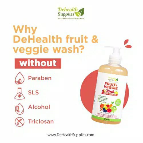 

HJE Dehealth Supplies 500ML Veggie fruit vegetable wash sabun cuci pencuci sayur / sayuran buah dan