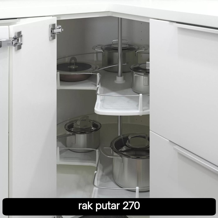 BERMUTU rak sudut dapur Putar Sudut 270 / Sudut Kabinet Putar 270 Rak sudut