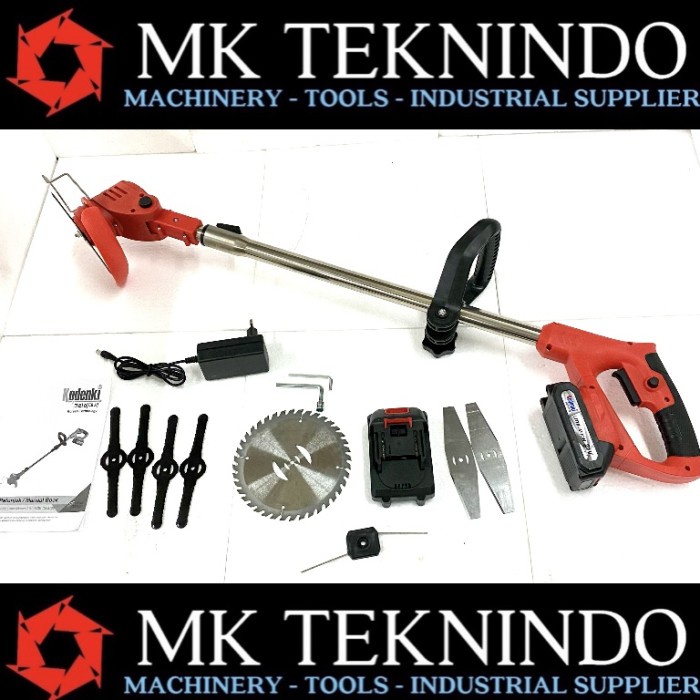 Mesin Potong Rumput Baterai Cordless Grass Trimmer Cutter Pemotong Cas