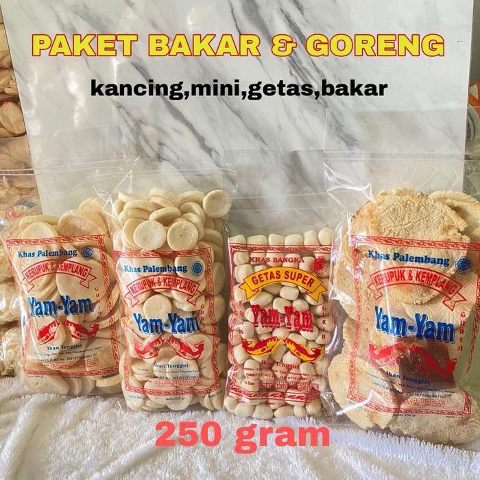 

Paket kemplang 4bks (kancing,mini,getas,bakar)