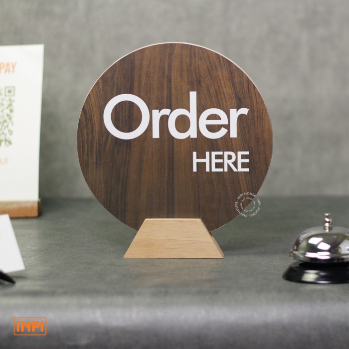 Baru Sign Order Here - Cashier Cafe - Dekorasi Kasir