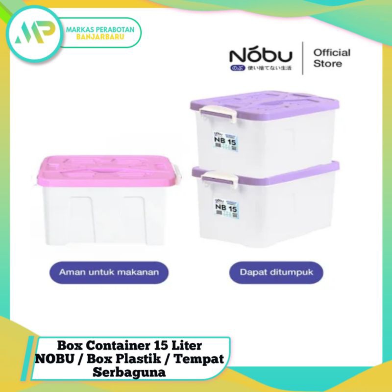 DISKON BOX CONTAINER NUBO 15 LITER/ CONTAINER 10 LITER EZY / TEMPAT SERBAGUNA / BOX PLASTIK 15 LITER