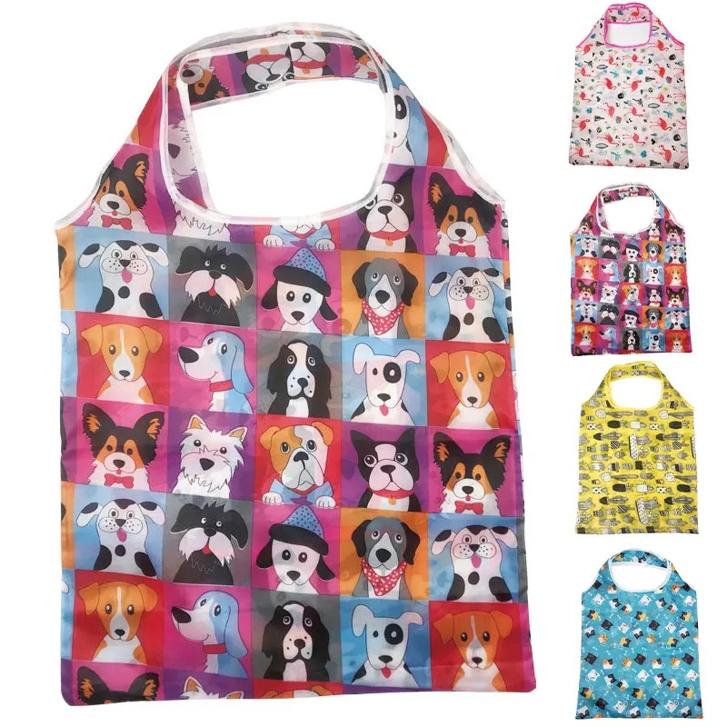 Reusable Shopping Bag Nylon Foldable Grocery Bag Creative Eco-Friendly Tote Bag Lightweight And