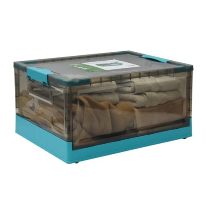 Stora 51x35x26 Cm Kotak Penyimpanan Lipat - Biru / kotak lipat