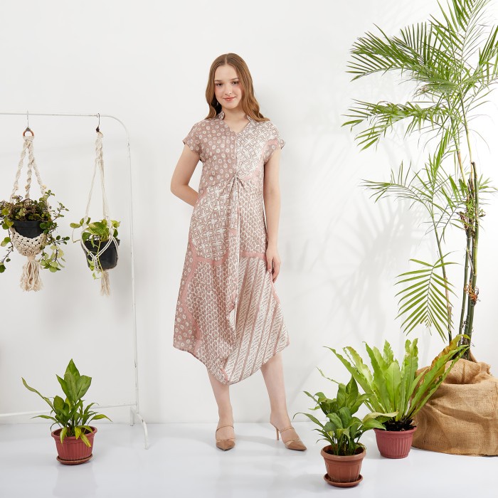 Terbaru Nayara Dress Batik Alicia / Batik Viscose / Batik Viscose Wanita