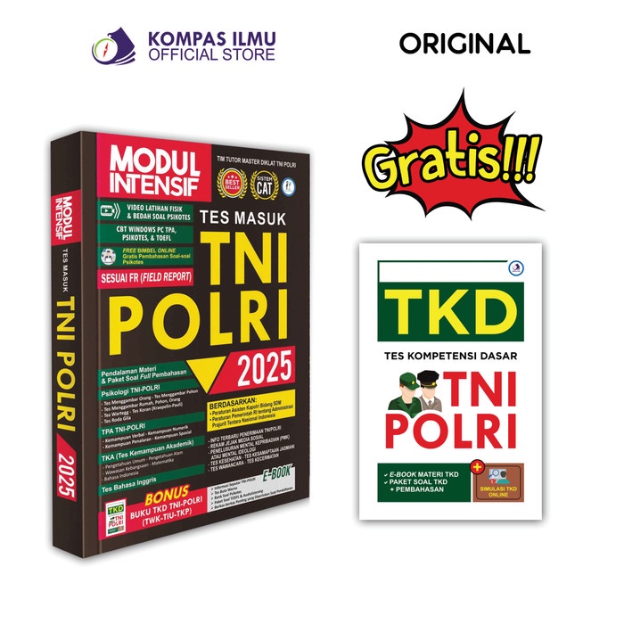 TERBARU Buku Tes Masuk Casis TNI Polri - Modul Intensif Tes Masuk Casis TNI Polri Terbaru
