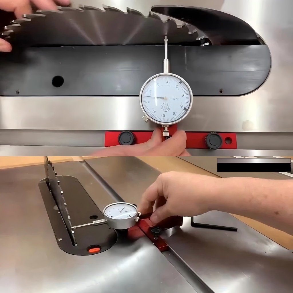 DELO 1Pc Table saw Dial Gauge Corrector Aluminum Alloy For Saw Table Saw Blade Parallelism Correctio