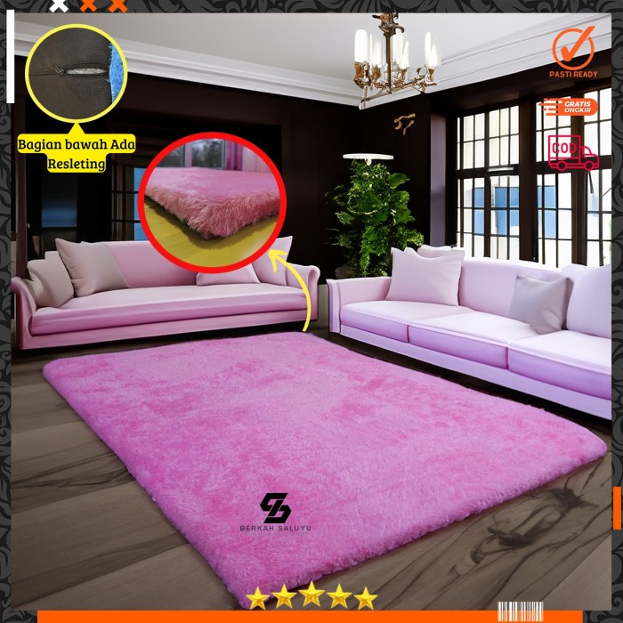 ADT- Karpet bulu rasfur ukuran 160x100X3.5CM