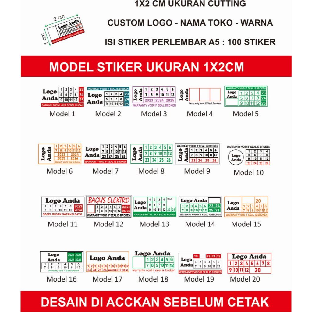 

IK! CETAK KILAT Stiker Khusus Garansi dan QC Bahan Kertas Pecah Telor