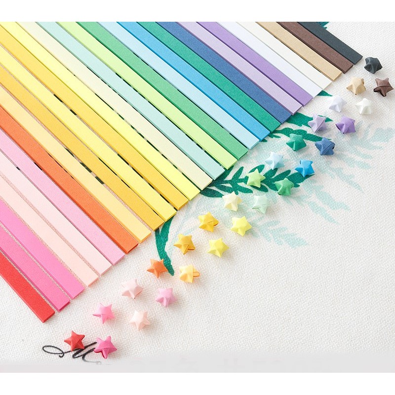 

IK! 540 Lembar Kertas Orami Bintang - Lucky Star - DIY - Paper Craft