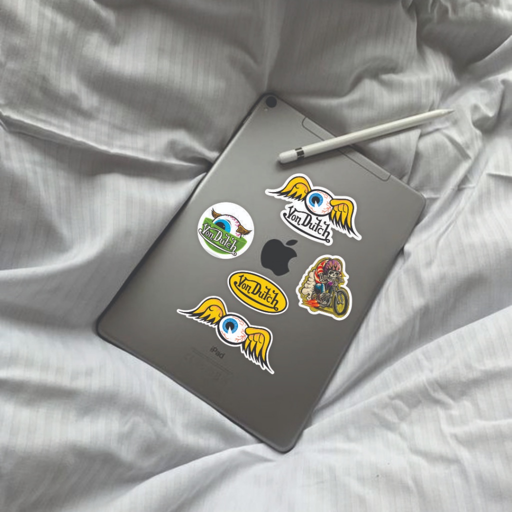 

IK! STICKER PACK VON DUTCH - STIKER AESTHETIC LAPTOP, AKSESORIS HP, ANTI AIR, MOTIF,HELM,TUMBLER