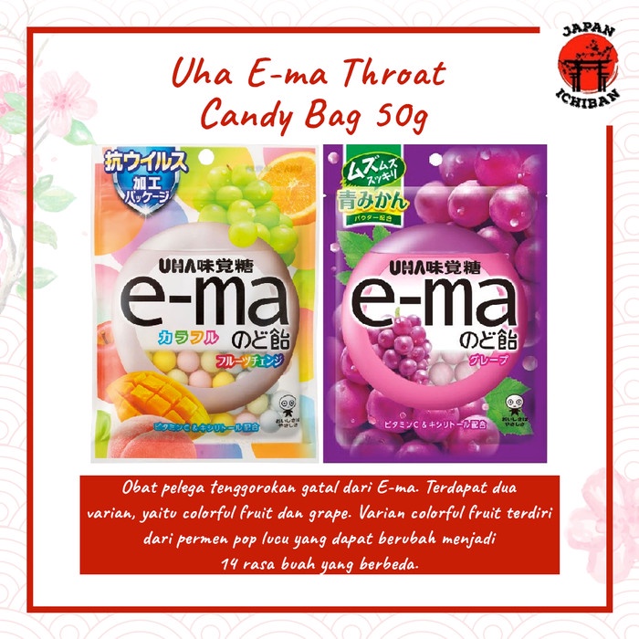 

Terbaru Uha E-Ma Throat Candy Bag 50G Pelega Tenggorokan Original Japan Ready