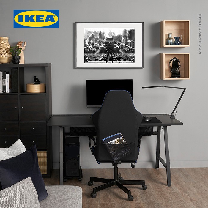 [Good] IKEA UTESPELARE Meja Gaming / Kerja Minimalis Hitam 160x80 cm