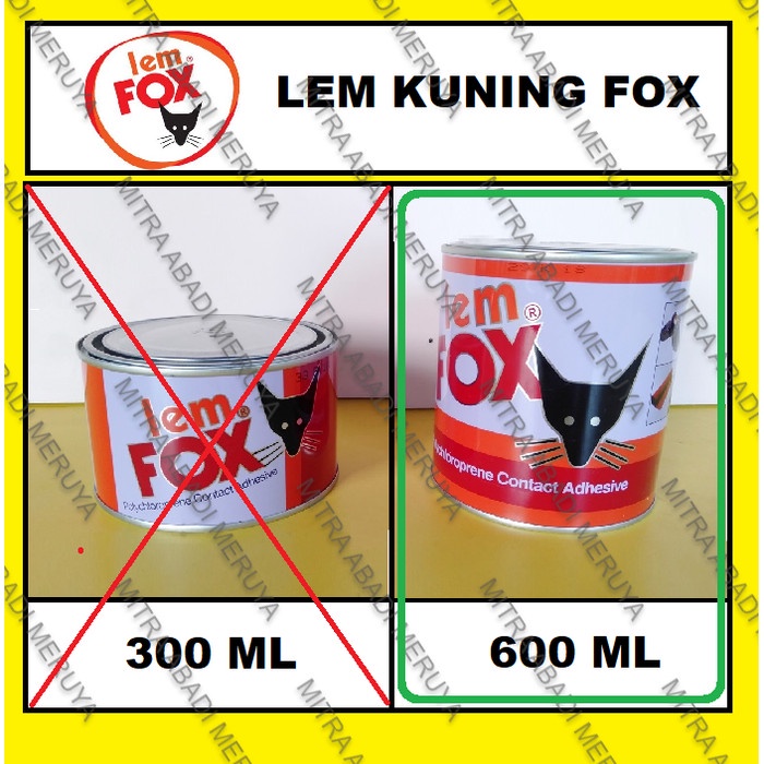 

READY STOK LEM KUNING FOX KALENG 600 ML LEM AIBON LEM KARPET LEM SEPATU READYY