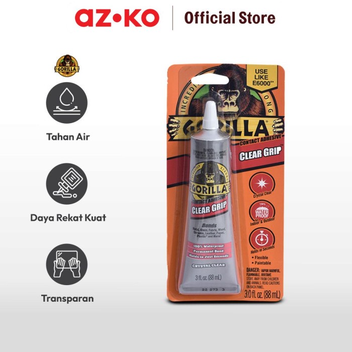 

SALE TERHOTT AZKO GORILLA 88 ML LEM GRIP FLEXIBLE CLEAR READYY