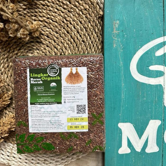 

HJK Beras Merah Lingkar Organik 1 kg - Antioksidan Alami untuk Kesehatan Tubuh dan Diet Sehat Rice