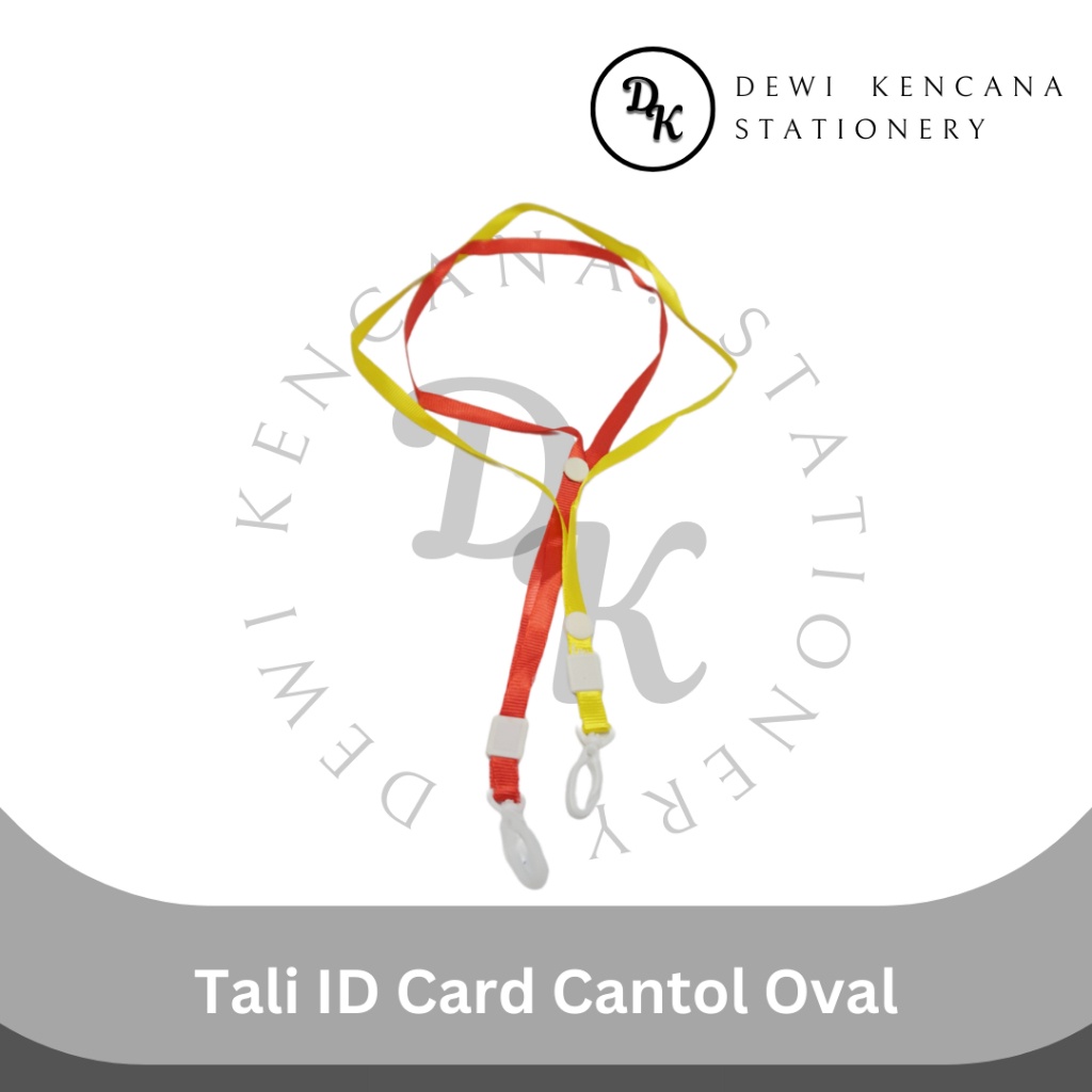 

iK! Tali ID Card Cantol Oval Plastik 1 Bal Isi 100 Pcs / Lanyard ID Card
