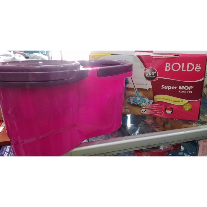 ready stok bolde super mop komodo 6 liter spin mop pengering bisa dilepas bolde original