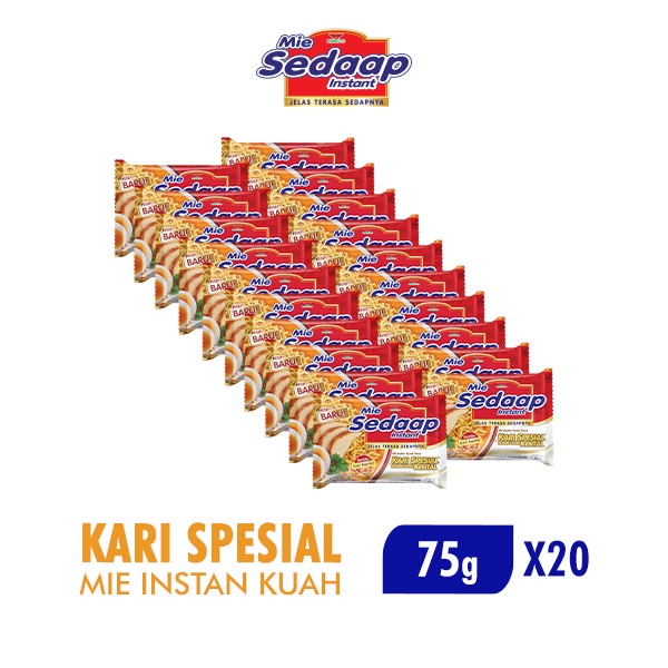 

Sedaap Mie Instan Kari Kental Spesial 75 gr x 20 pcs