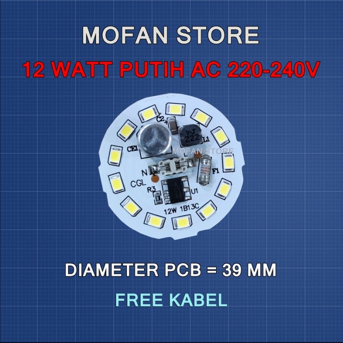 TERMURAH CGL PCB LED 12 Watt AC 220-240V (PILIH VARIAN)