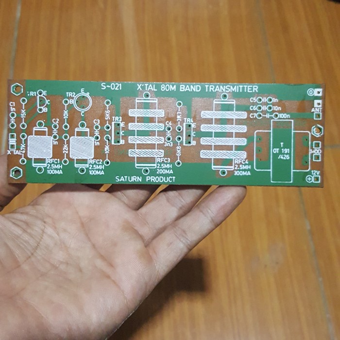TERBAIK PCB 80 Meter band Xtal