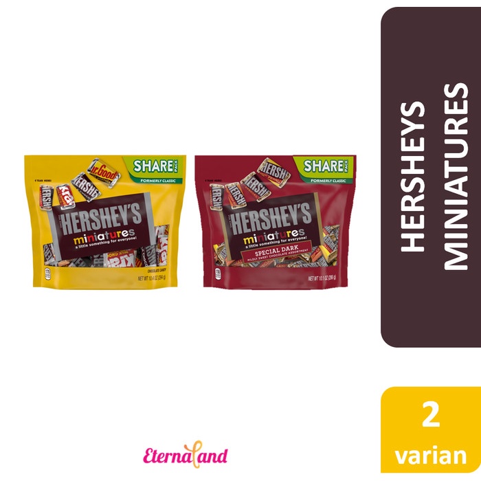 

Terlaris Hershey Miniatures Chocolate - Cokelat Impor Aneka Varian Ready