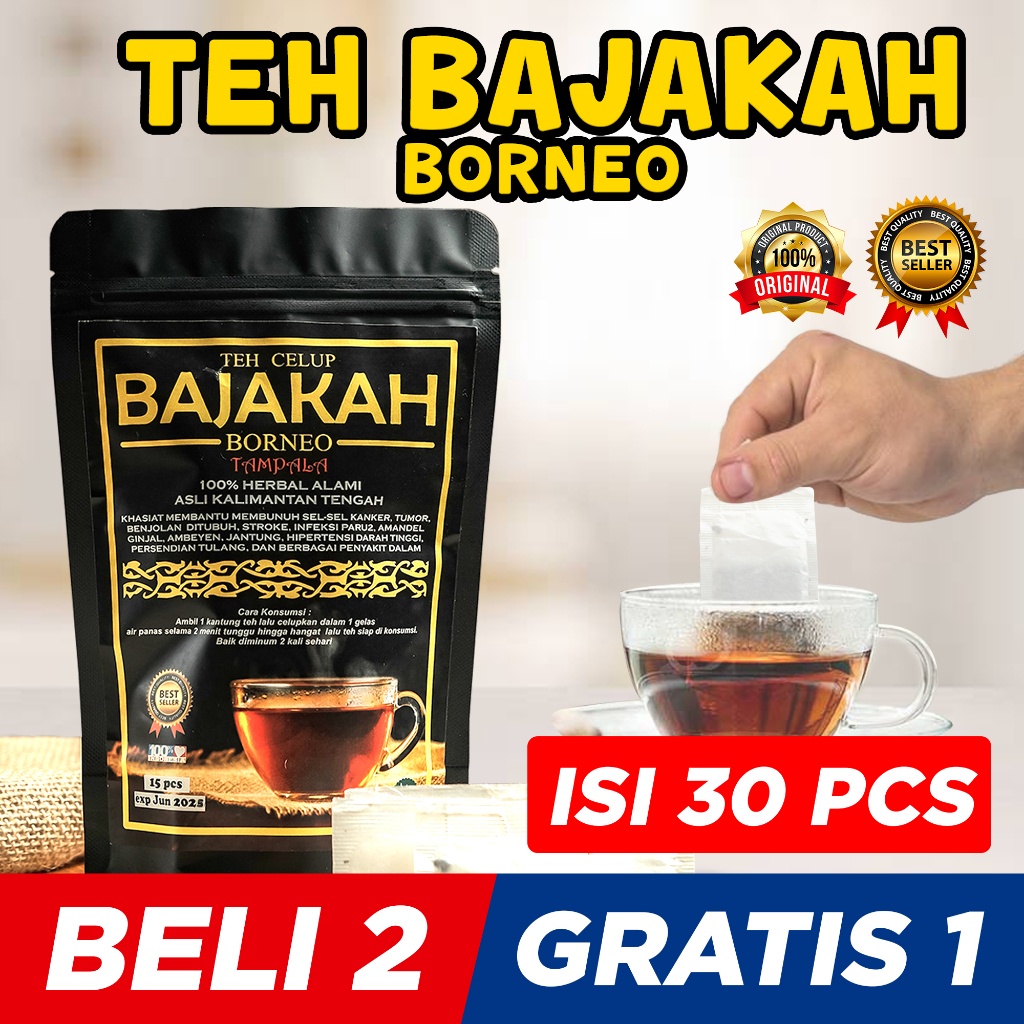 

( PROMO ) [TERLARIS] TEH BAJAKAH ASLI (BELI 2 GRATIS 1) + FREE 5 POTONG, Kualitas Terbaik Akar