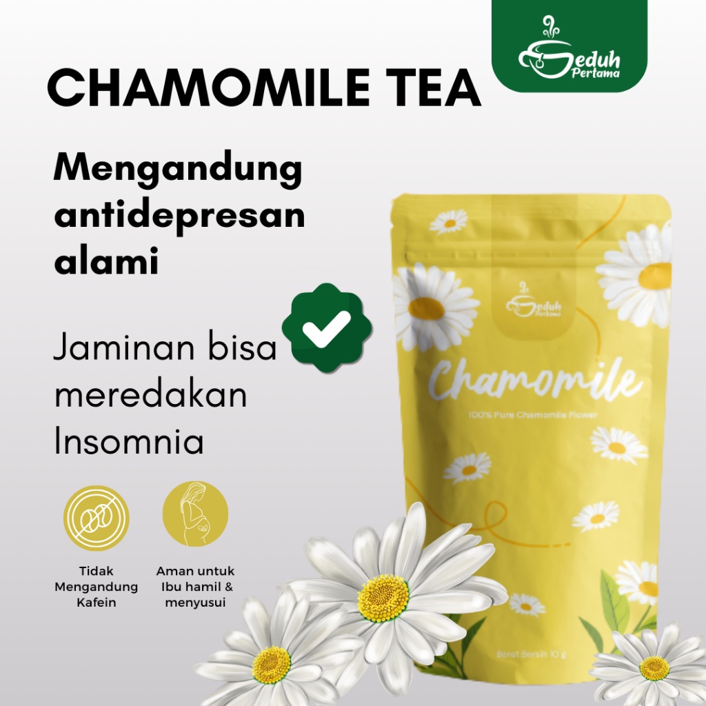 

( PROMO ) Seduh Pertama Flower Tea Chamomile / Teh Bunga Chamomile / Teh Insomnia - Segar, Tidak