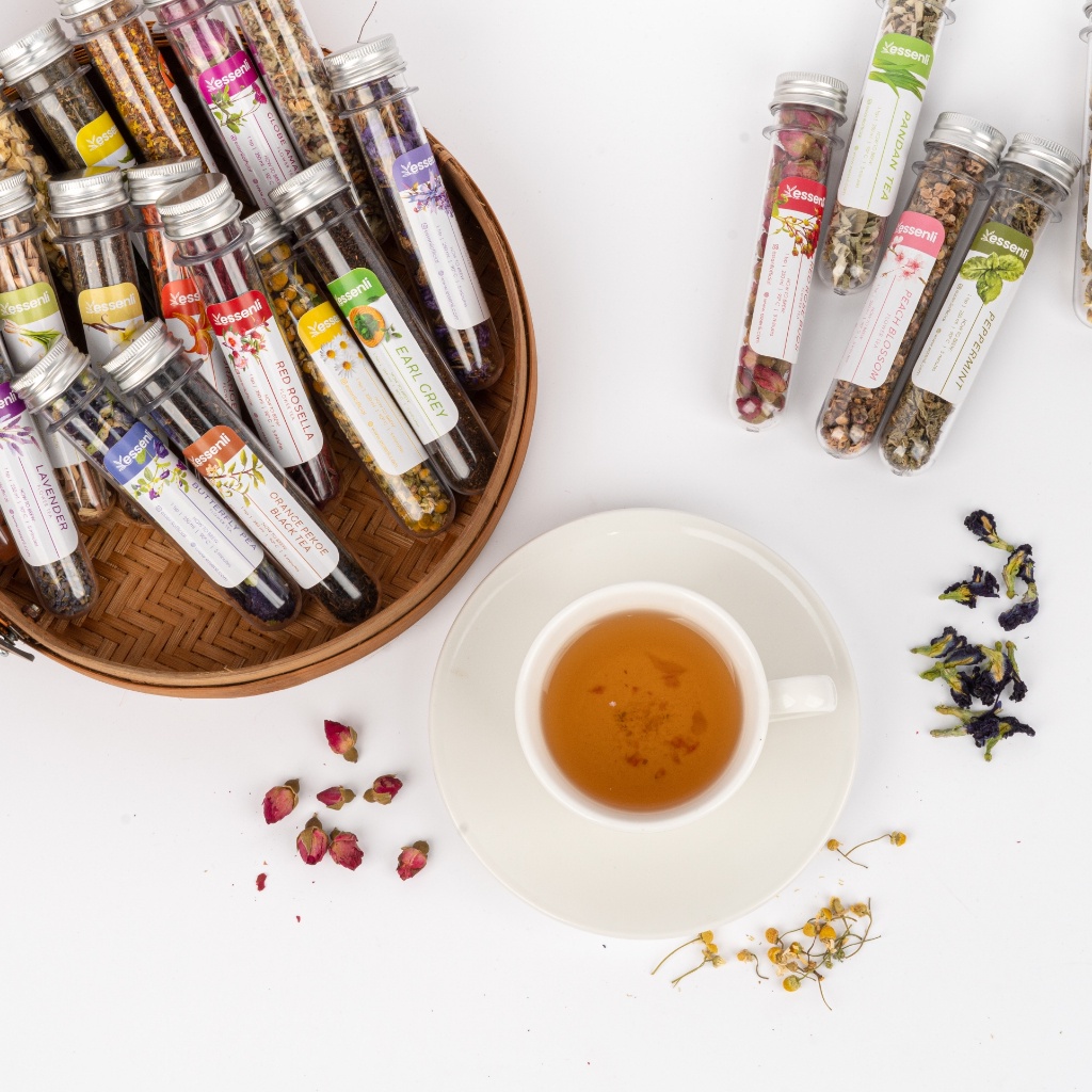 

( PROMO ) ESSENLI Flower Tea in Tube Jar / Souvenir Teh BEST SELLER