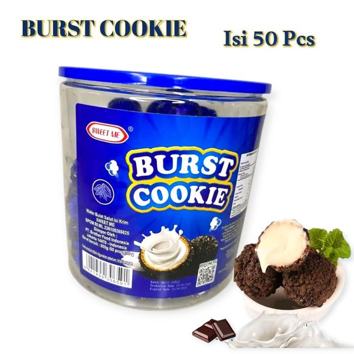 

Burst Cookie Toples Isi 50 Pcs - Kue Isi Cream Susu - Biskuit Krim Susu Oreo - Cemilan Makanan