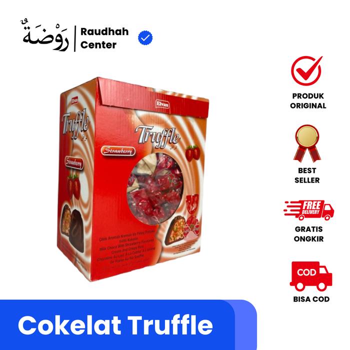 

Coklat Elvan Truffle Rasa Stroberi Oleh2 Haji dan Umroh 500 gram Chocolate Food Snack