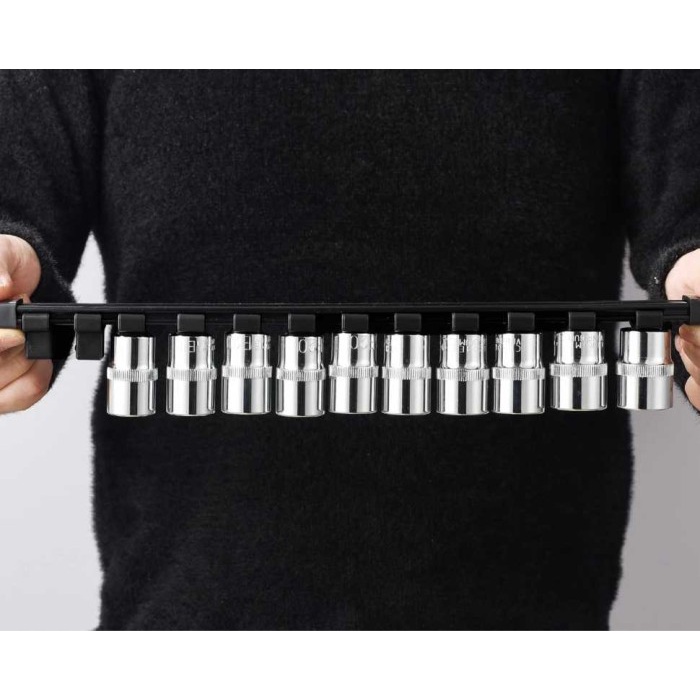 OBRAL Gantungan Mata Kunci Sok 1/4" 3/8" 1/2" Socket Rail Socket Holder Organizer