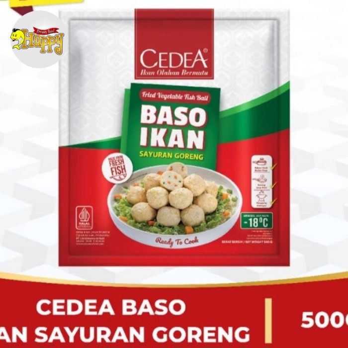 

Cedea Bakso Ikan Sayuran Goreng Beku Frozen 500 gram