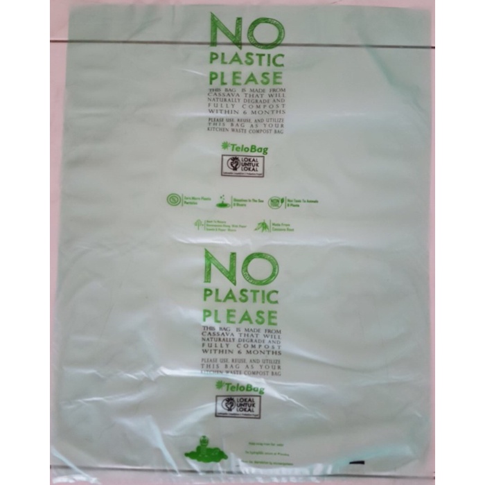 TRASH BAG KANTONG SAMPAH ORGANIK PLASTIK ORGANIK SINGKONG TELOBAG 44X6