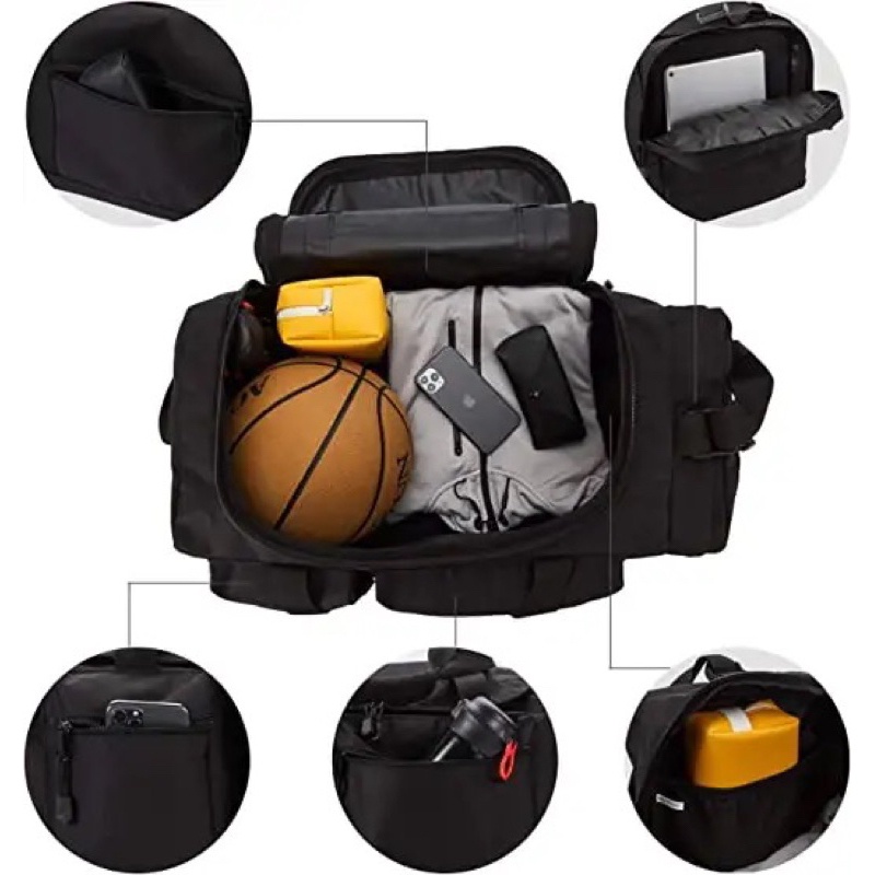 Tas Travel Gym Bag Pria Multifungsi Ukuran Sedang 60 Liter