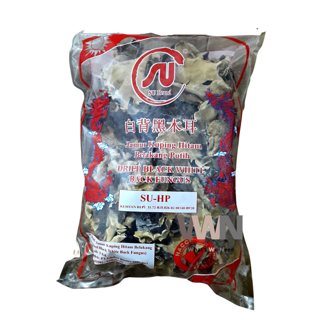 

Jamur Kuping Hitam Putih 1kg/ SU Brand Dried Black White Back Fungus