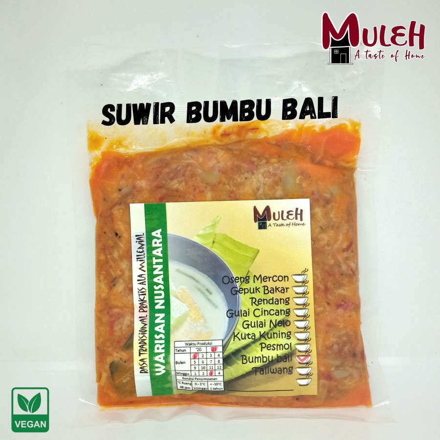 

Muleh suwir bumbu bali warisan Nusantara vegan