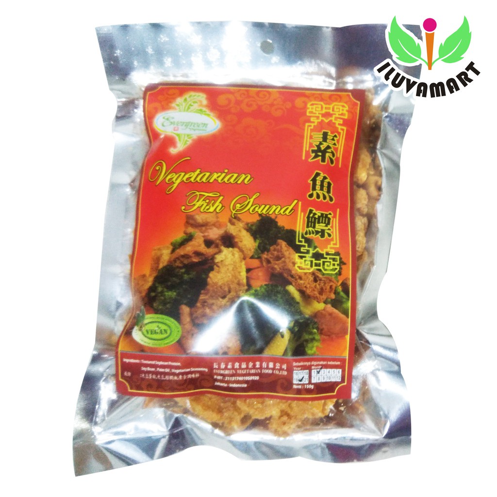 

Evergreen Fish Sound Vegan 150gr / Su Yu Piao Yi Phio I Phiau Mirip Kikil Zhu You Zha Ready to Eat