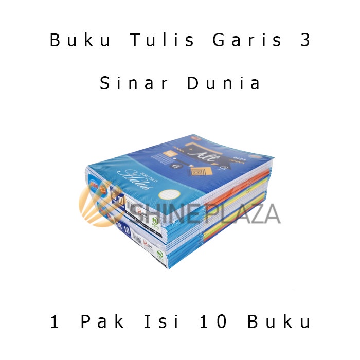 

ATKJaya- [PACK] Buku Tulis Halus Garis 3 SIDU 38 Lembar Sinar Dunia 1 Pak