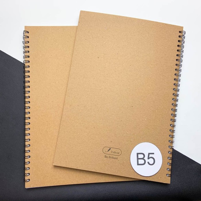 

ATKJaya- [Tulis.Id] Simple Basic Kraft Spiral Notebook B5 Dotted / Grid / Blank